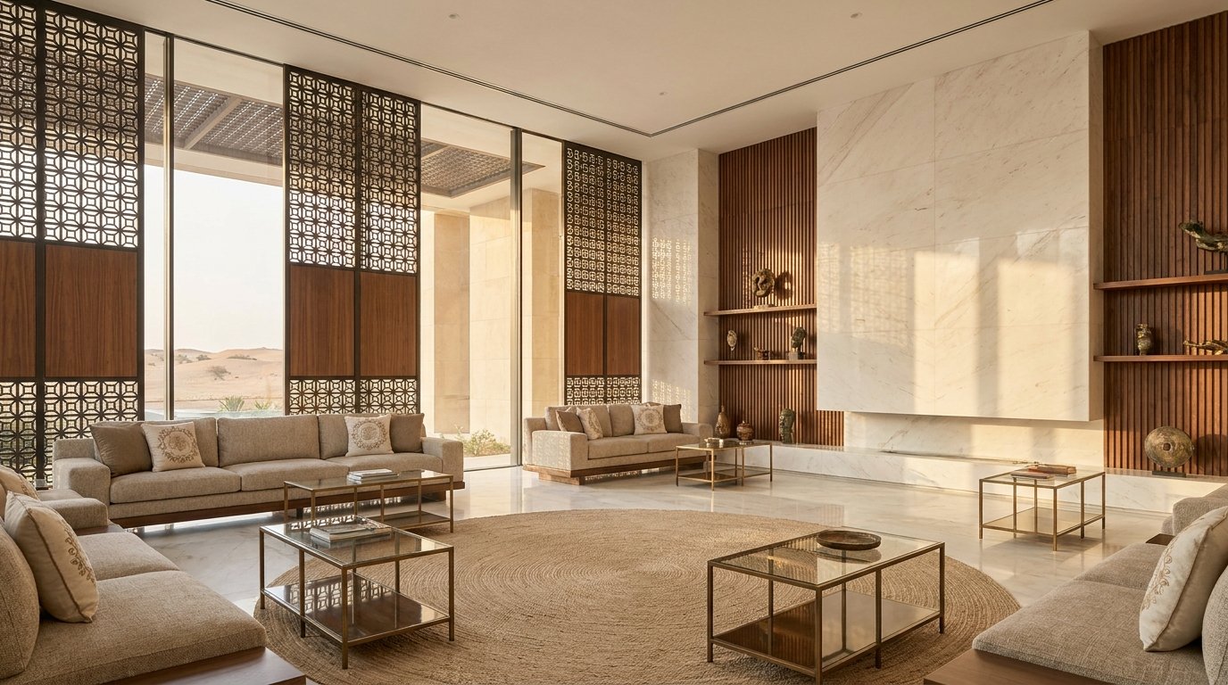 Contemporary villa majlis architectural concept