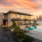 Luxury Dubai villa with Indian granite pool deck and stone cladding – natural stone supplier UAE
