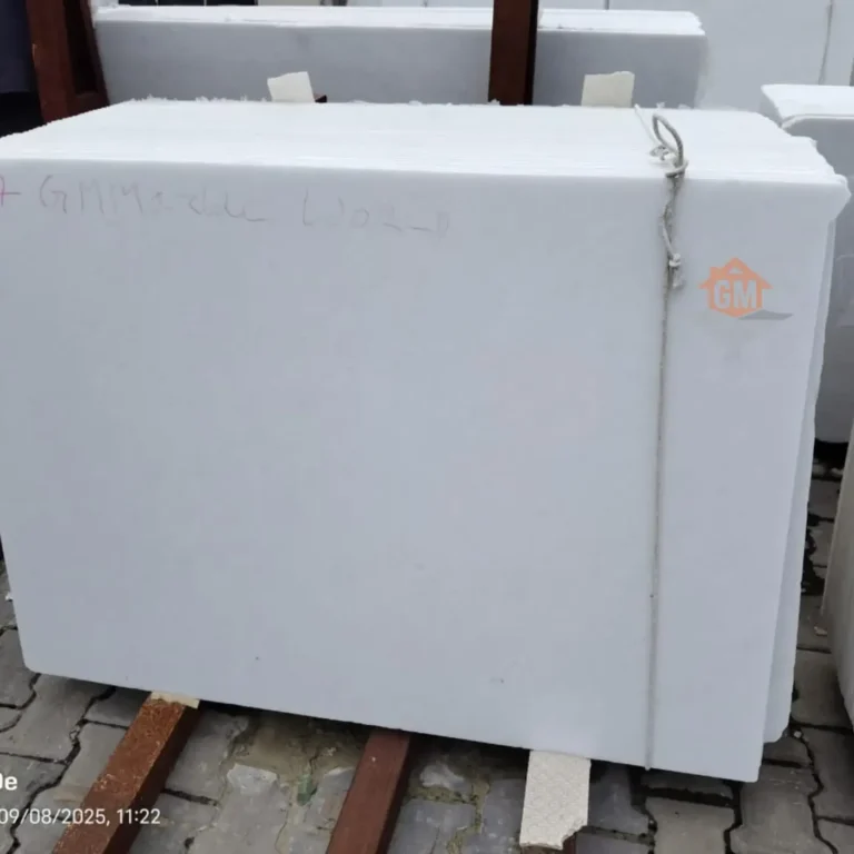 Imported Vietnam White Marble slab at the yard – white marble supplier