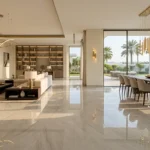 Large format 800x1600 porcelain floor tiles in Gulf villa – porcelain tiles exporter to Saudi Arabia